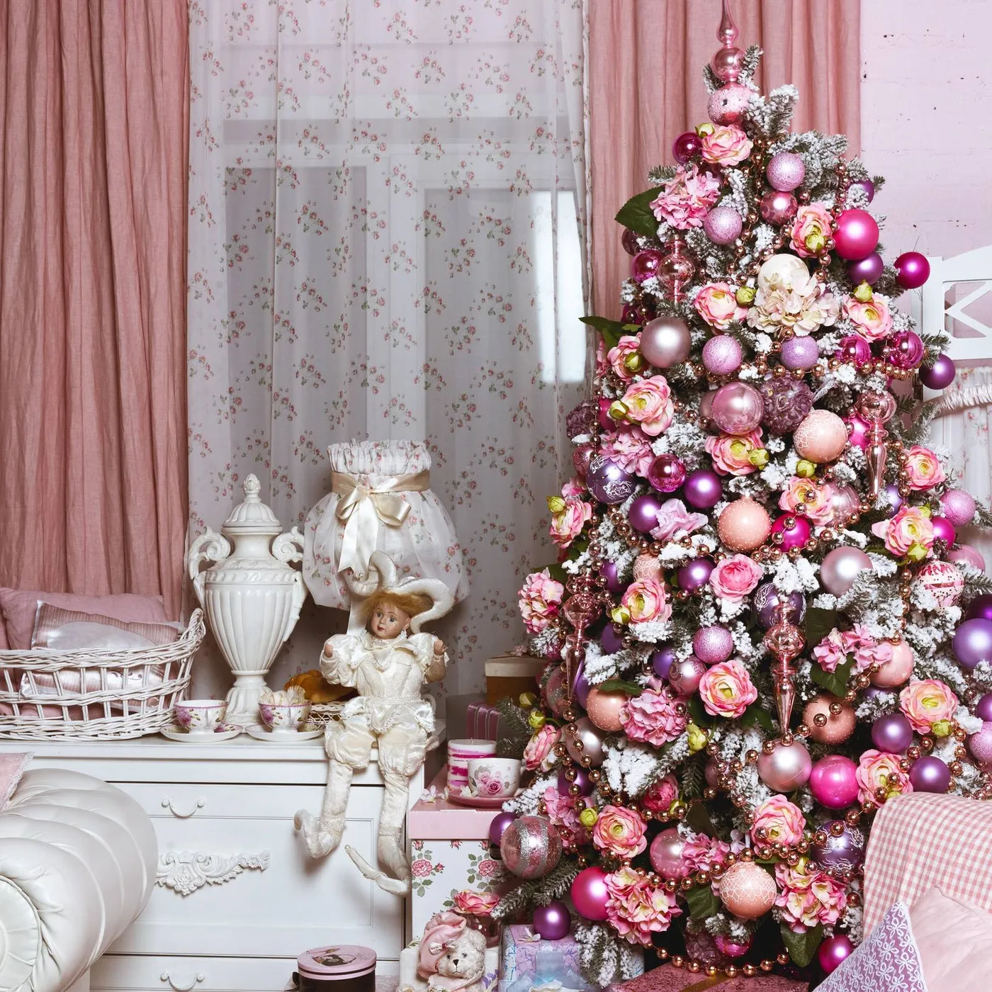 Pink And Silver Christmas Tree Decorations Christmas Pink Seasonal Ornaments Pink Christmas Tree Ornament Kit: Velvet