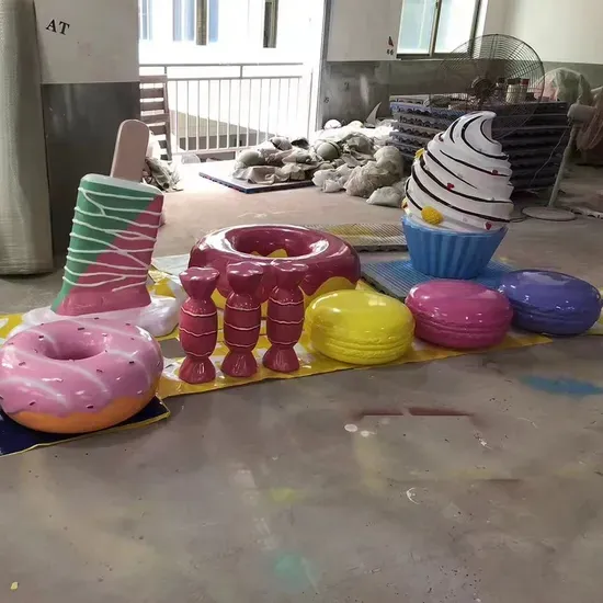 Props Candy Land Ornament Candyland Christmas Decoration Giant Fibreglass Candy  Candy Cane Statue Display Props For