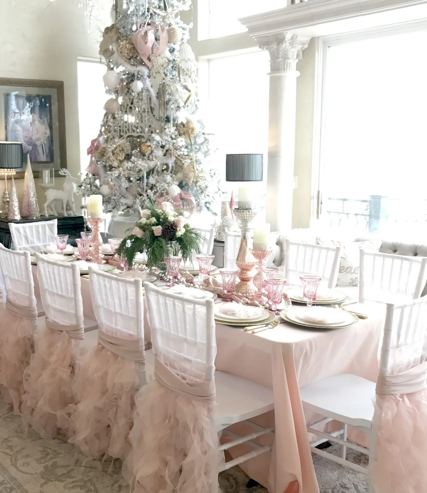 Purple Chocolat Home: Blushing Christmas Eve Table