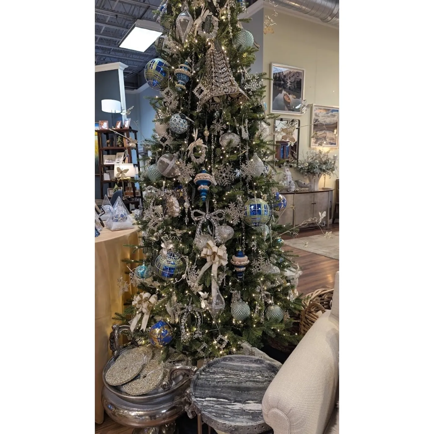 Raz 9.5' Light Blue Blown Glass Finial Christmas Ornament 4322925