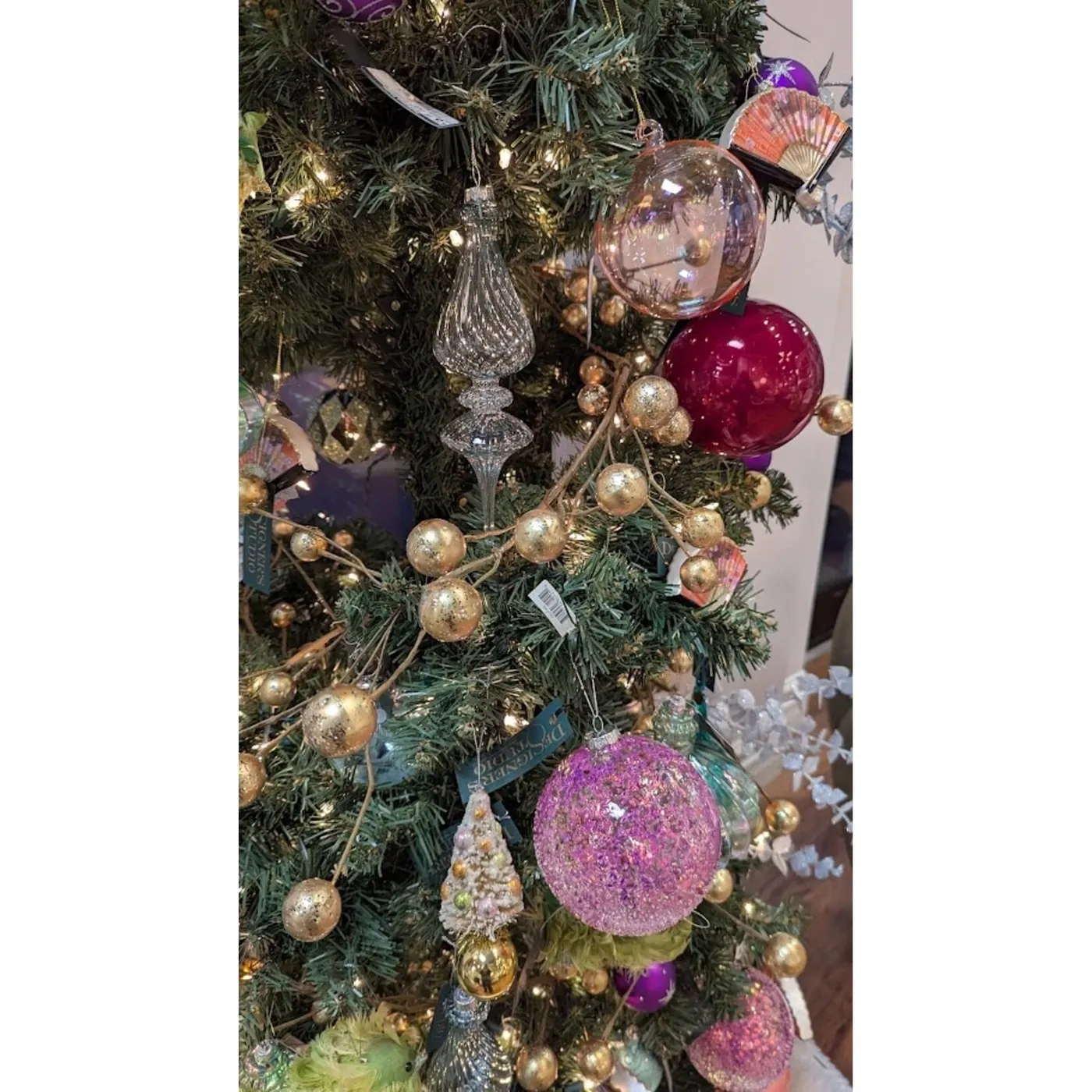 Raz 9.5' Light Blue Blown Glass Finial Christmas Ornament 4322925