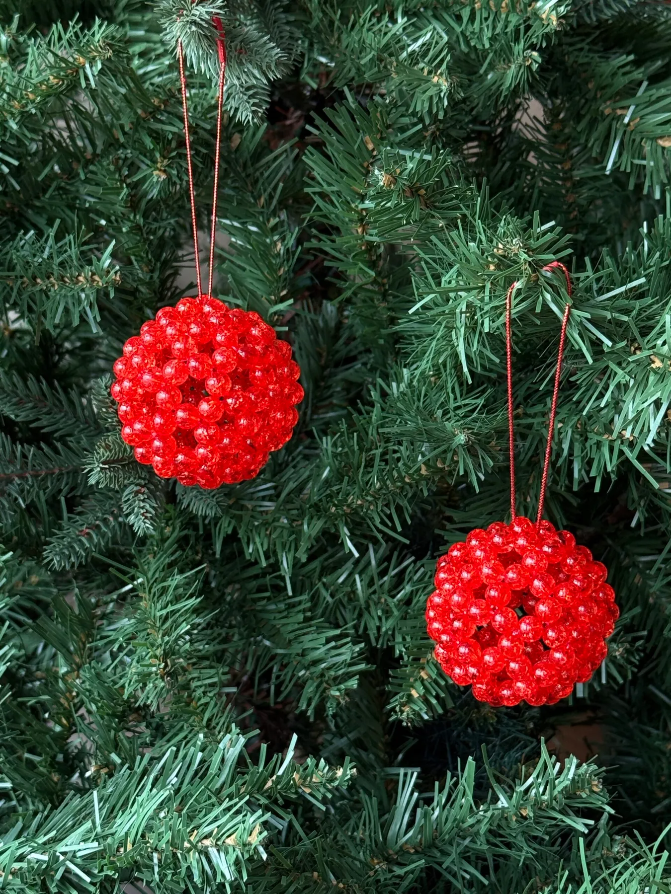 Red Beaded Christmas Bauble – Holly-Berry Ornament Handmade UK - Soap  Bouquets UK