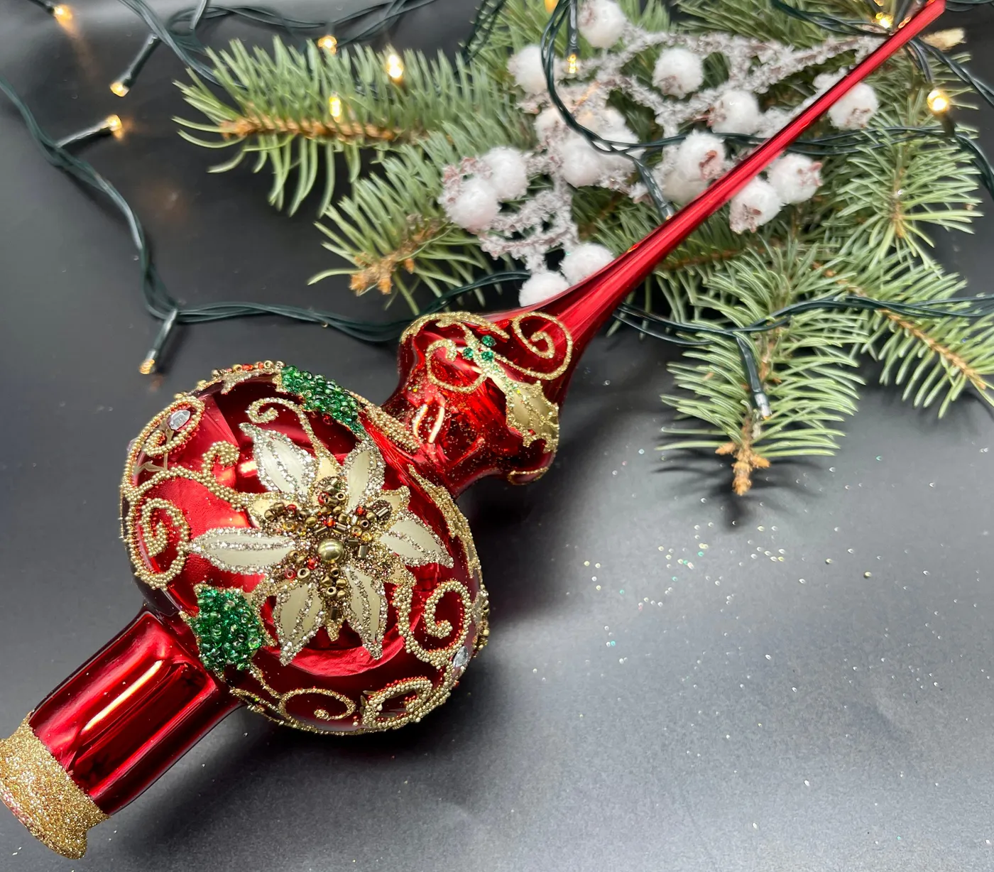Red Christmas Topper Red Angel Tree Topper Elegance For Your Christmas Tree