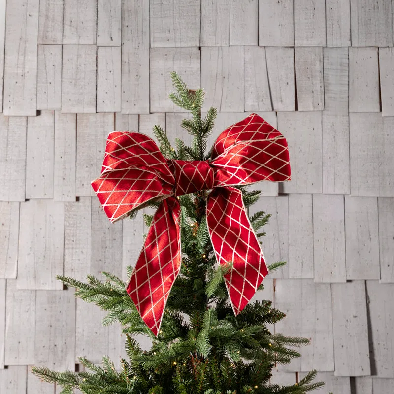 Red Christmas Velvet Bow | For Wreaths, Trees & Garlands