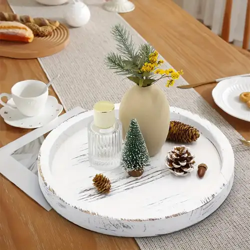 round tray for coffee table sold on Temu United States