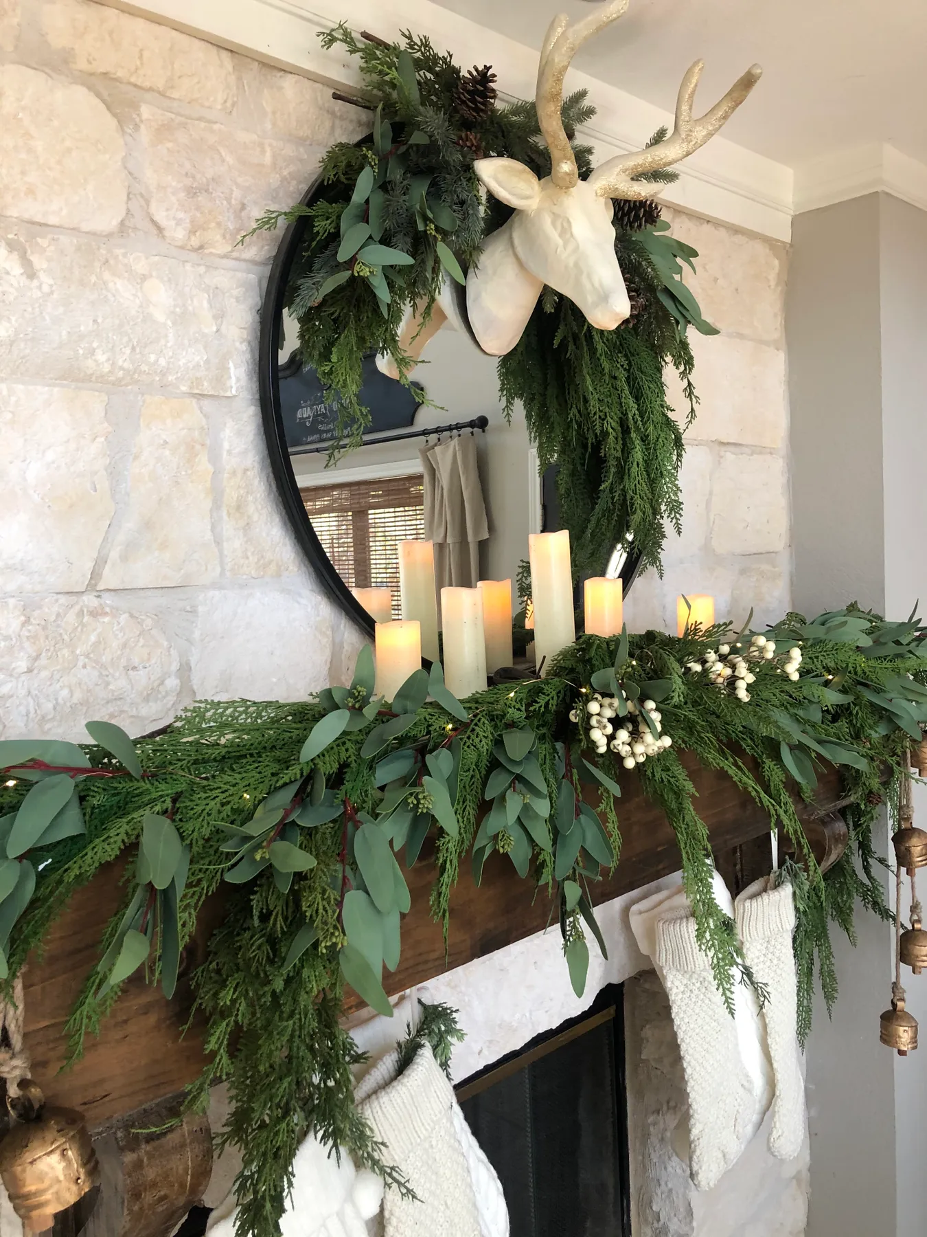 Rustic Mantel Look | How To Decorate The Mantel For Christmas