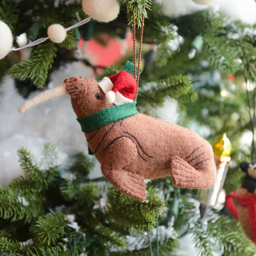 Santa Walrus Ornament