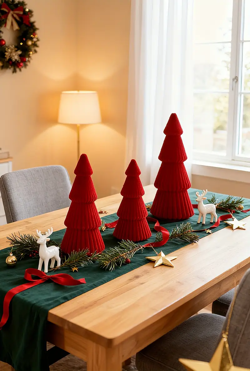set 3 velvet plastic christmas trees modern indoor - Temu United Arab Emirates