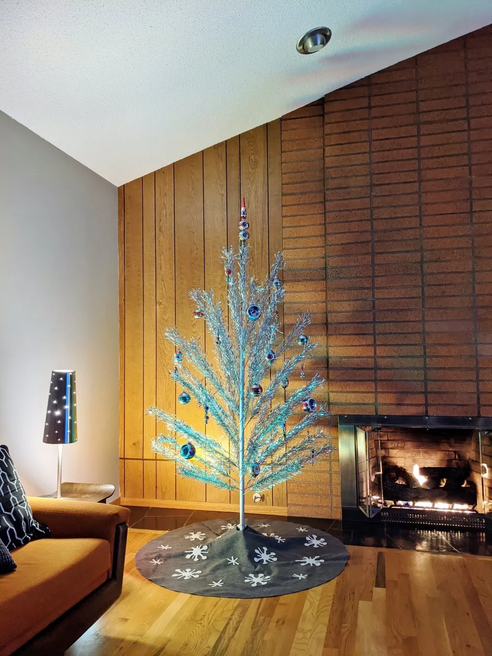Shiny Brite Ornaments Tinsel Christmas Christmas Trees Vintage Shiny Brite  Tree Shape Mica Unsilvered Christmas Ornament,
