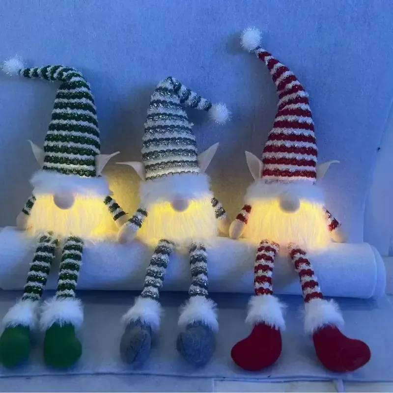 Shiny Sequin Cap Glowing Decorative Dwarf Rudolph Christmas Decoration Adorable New 2026 Festive Classic European Style - Nihaojewelry