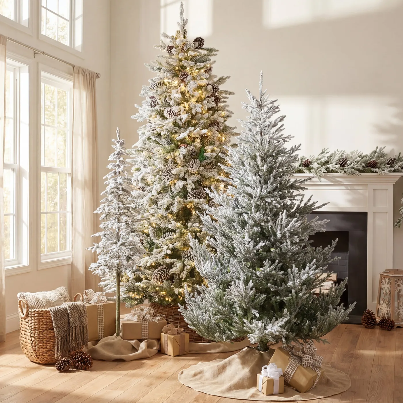 Shop Christmas Place Christmas Trees by Style Green Snowy