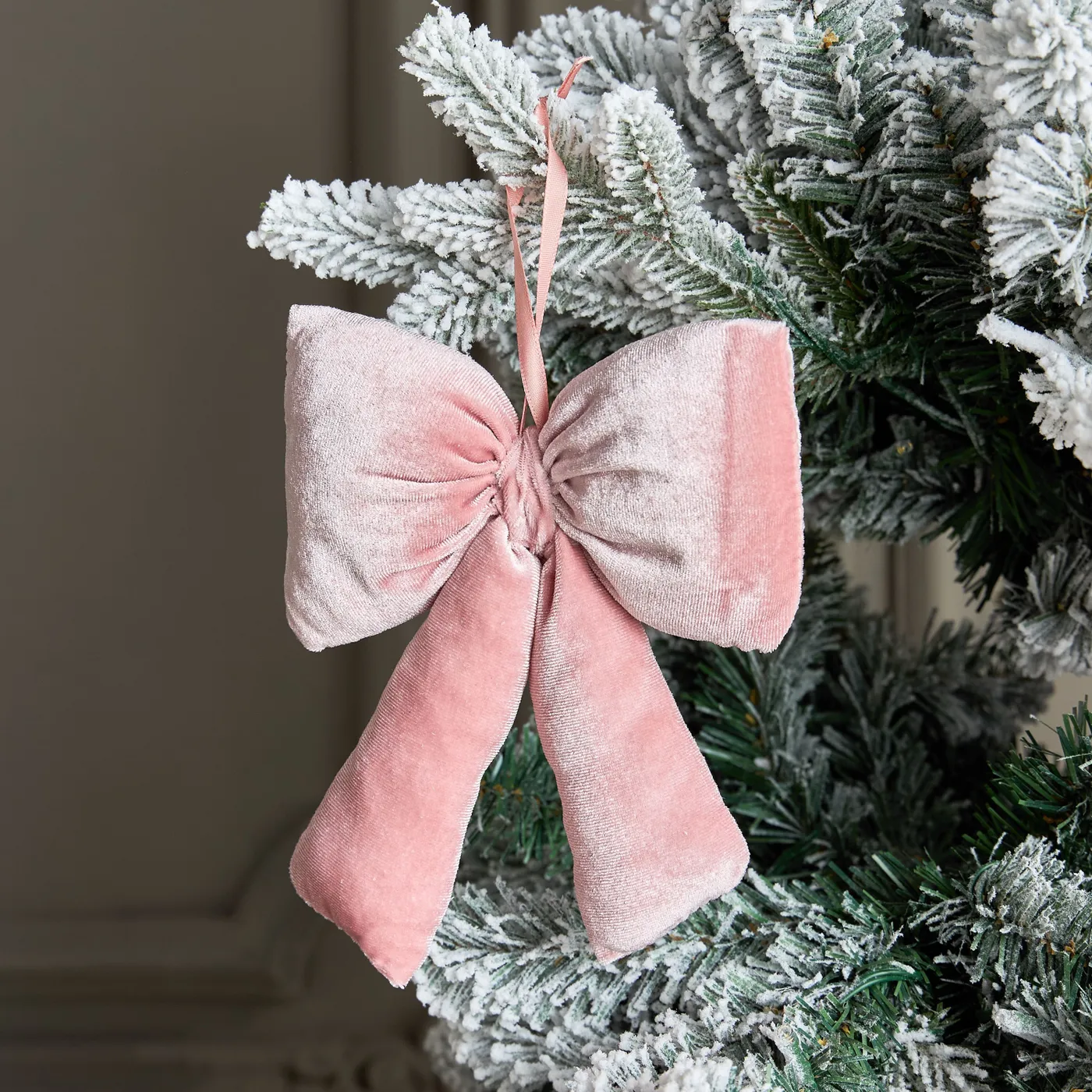 Shop Velvet Bow Hanging Tree Ornament - 15 cm Online | Homecentre UAE