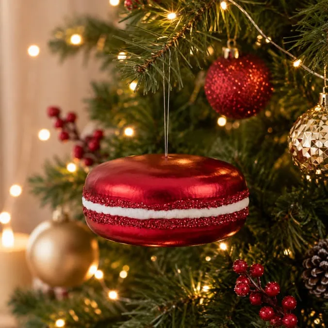 Sleigh Bells Christmas Hanging Decoration Macaron | Home Bargains