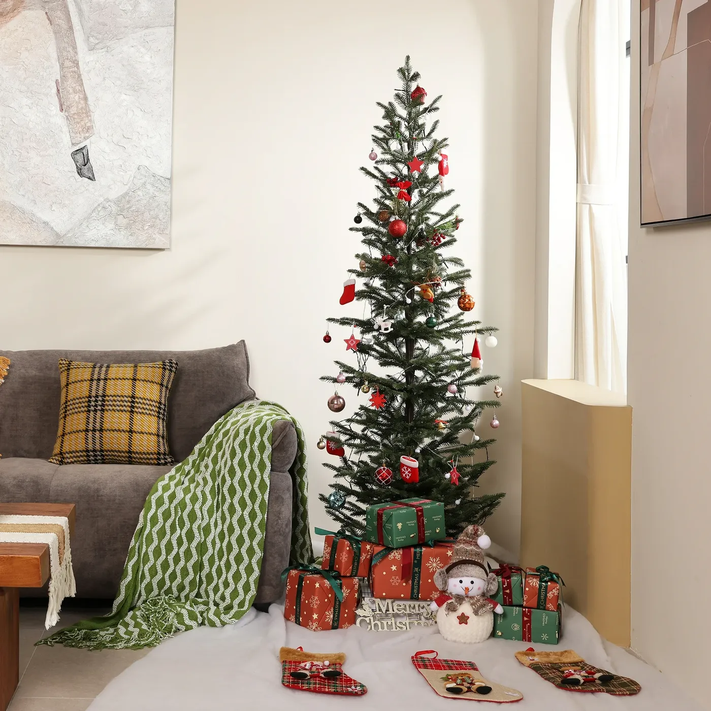 Slim Artificial Christmas Trees – Pre-Lit | VeriNatural