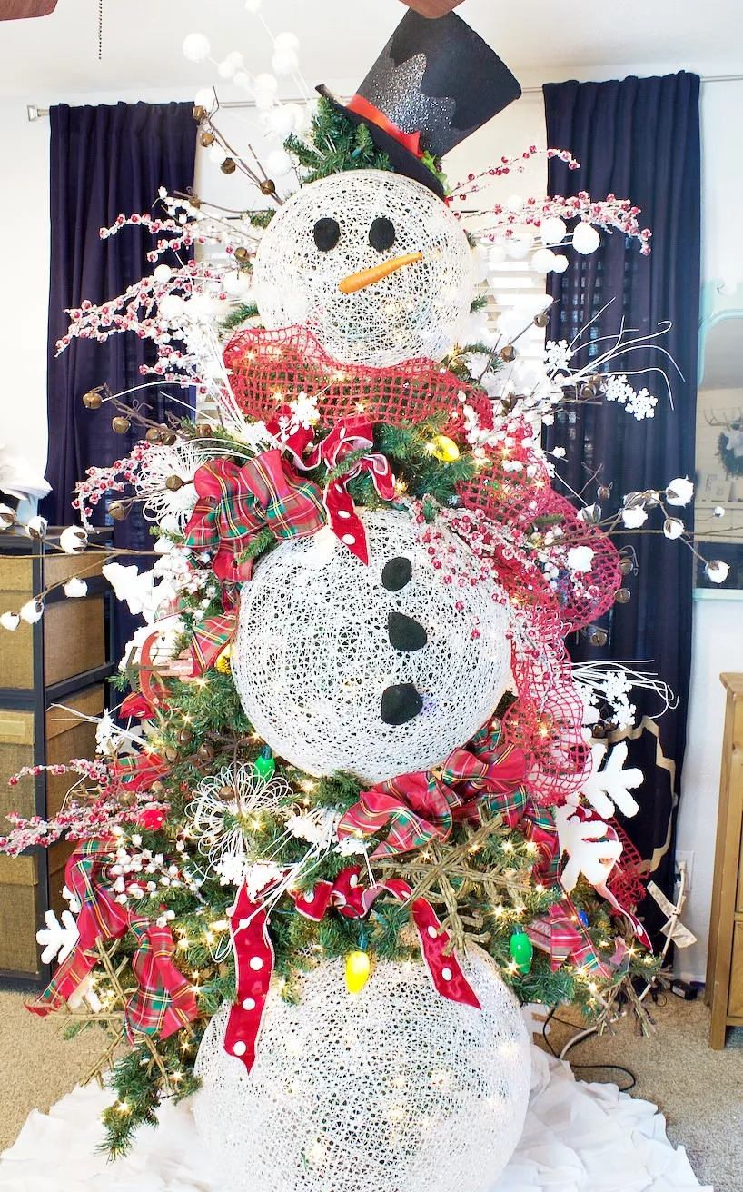 Snowman Christmas Tree - Christmas Tree Decoration Ideas