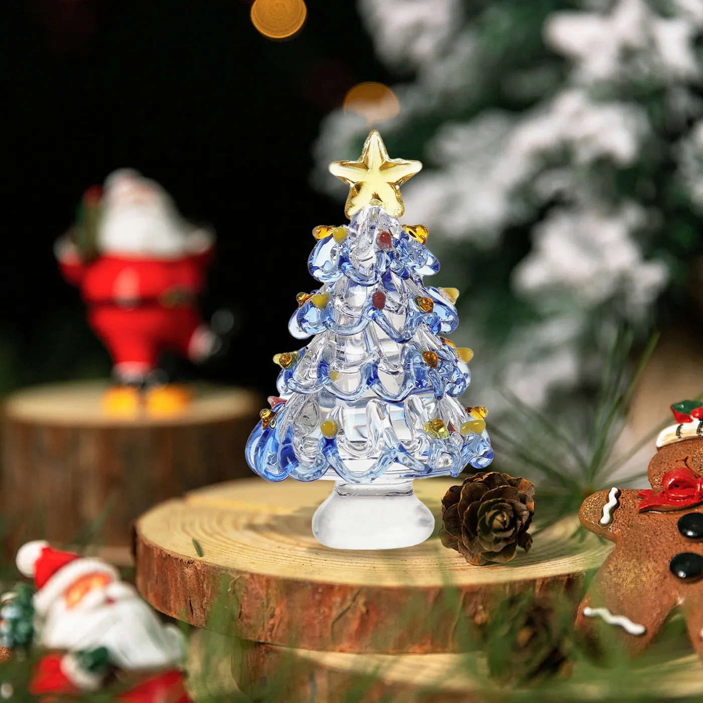 SouMaox Miniature Glass Christmas Tree, Elegant Crystal Finish, Sparkling  Festive Ornament, Decorative Winter Figurine for Holiday Tabletop -  Walmart.ca