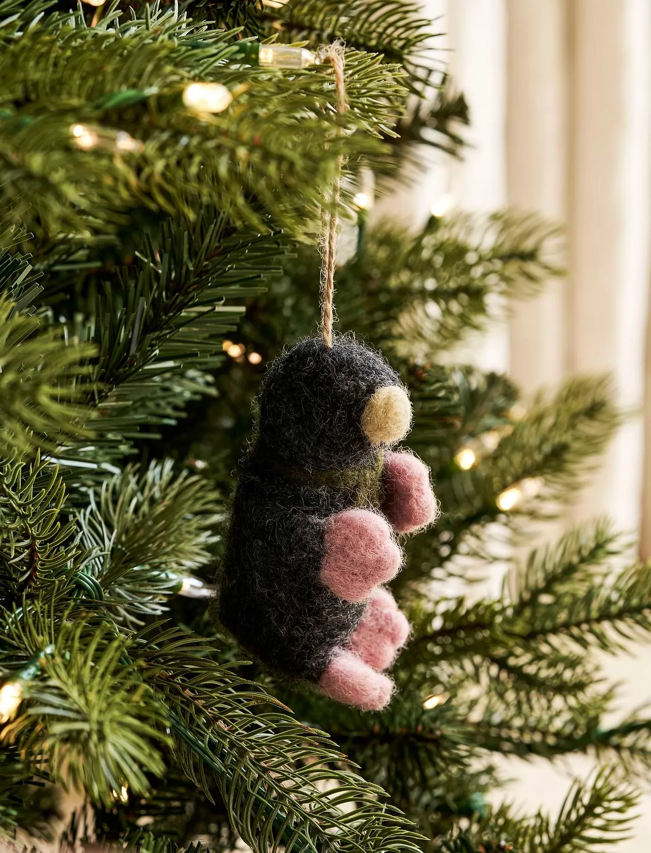 Southwold Christmas Mole - Felt, Grey, Set of 3