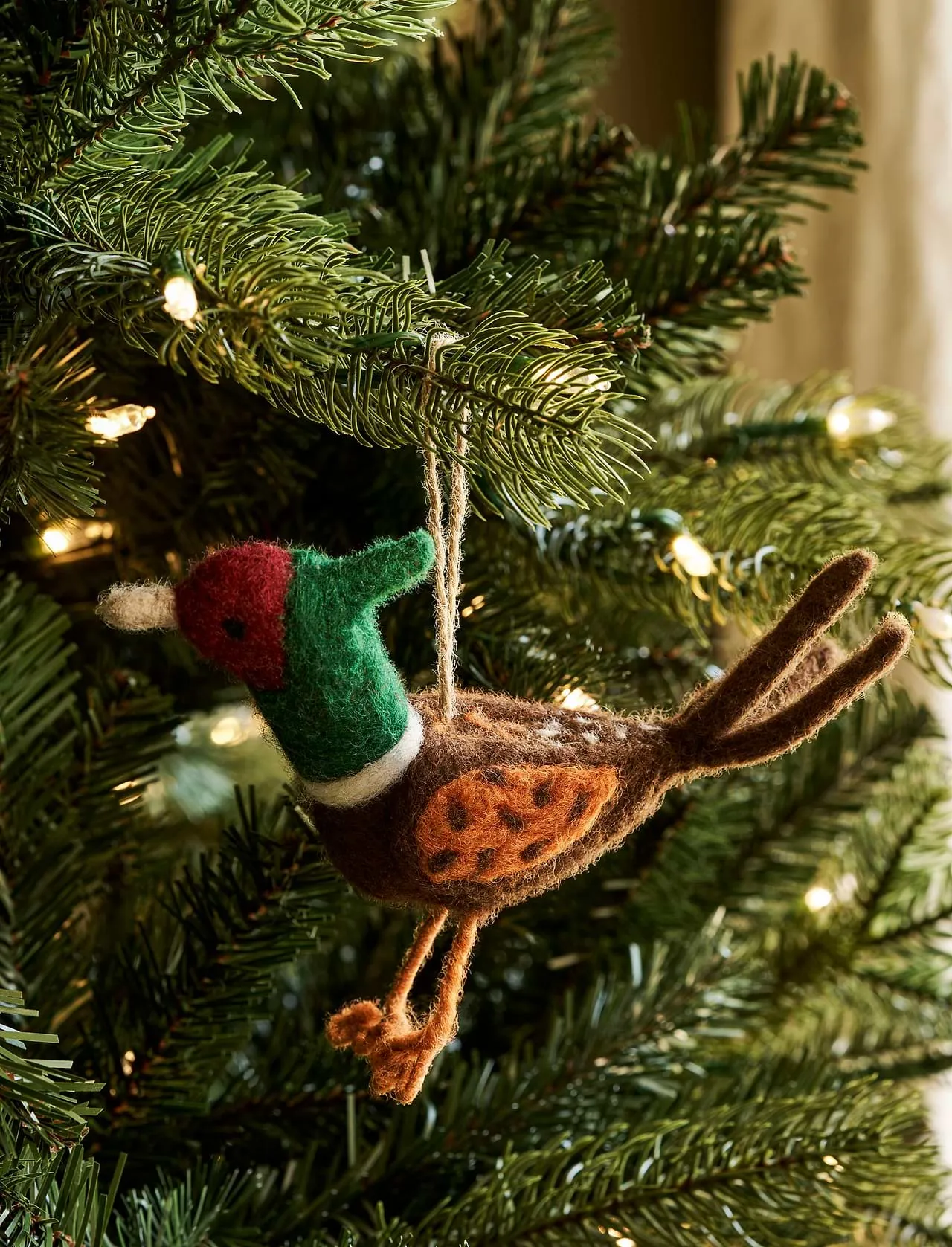 Southwold Christmas Pheasant - Felt, Brown, Set of 3
