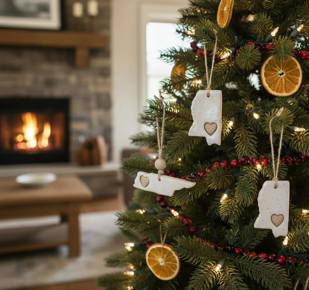 State Pride Ornament - Handmade Ceramic Pottery | Angela Wood – Angela Wood Ceramics