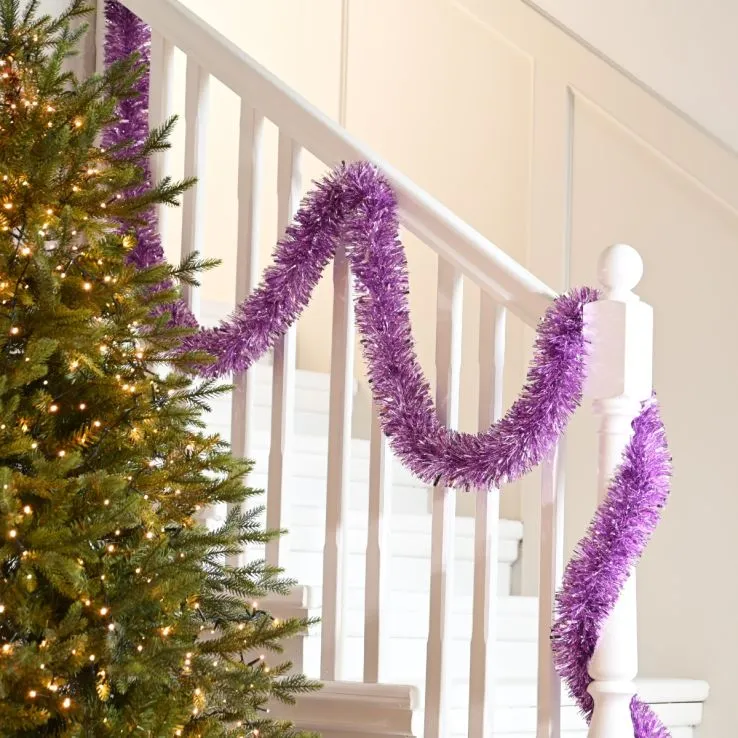 Super Long Blush Pink Tinsel - Christmas Tree Decoration