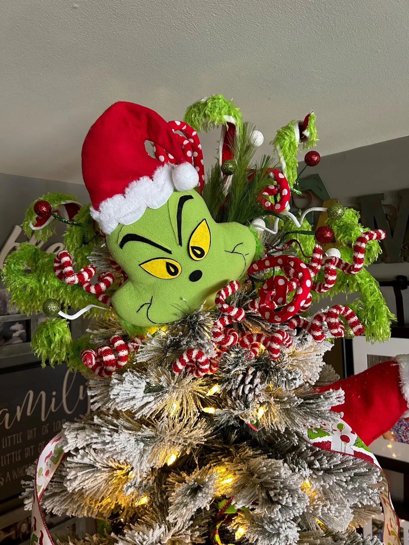 Tall Grinch Tree Topper For Trees over 7 Ft Tall New