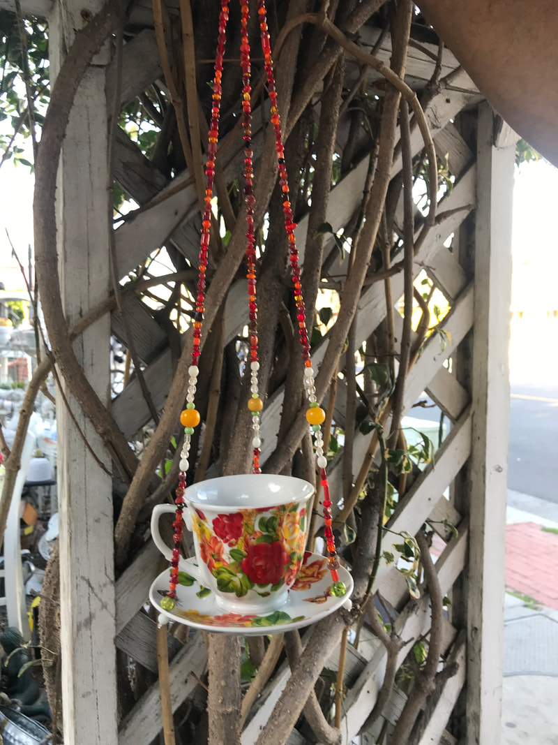 Tea Cup Birdfeeder/Planter - dragonflyshopsandgardens