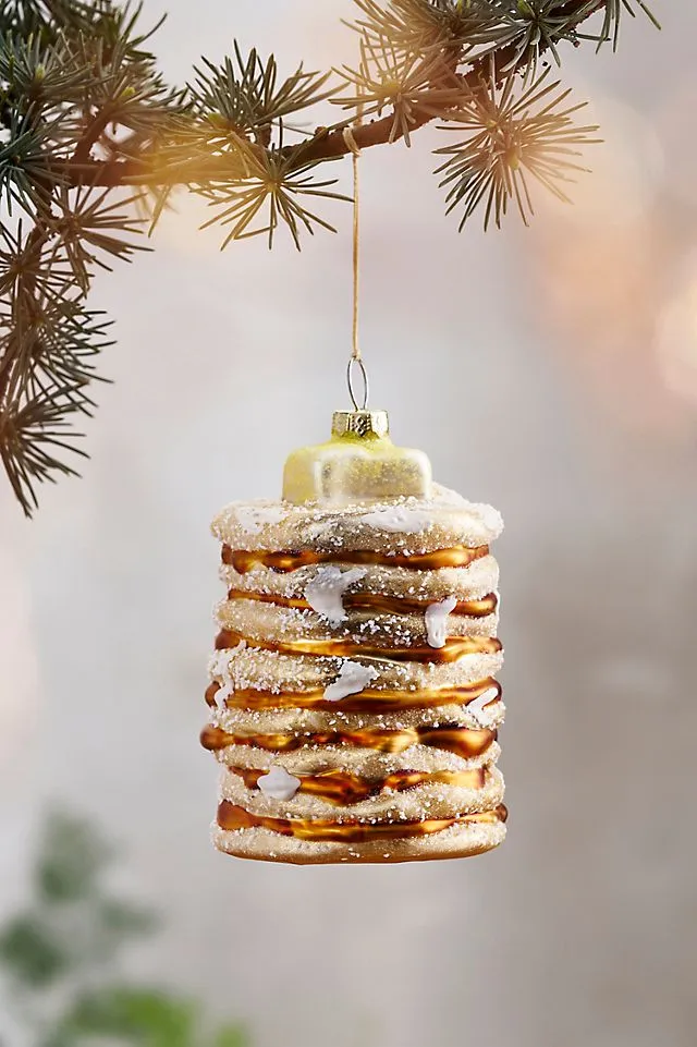 Terrain Pancake Stack Glass Ornament | AnthroHome