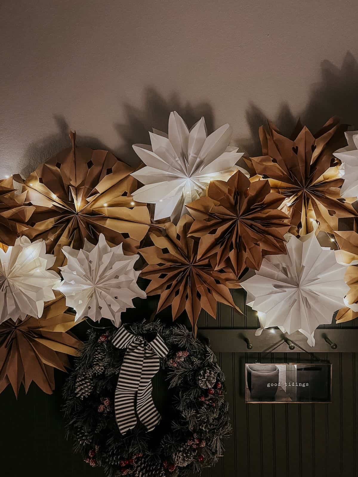 The Easiest DIY Paper Bag Snowflakes – Love & Renovations