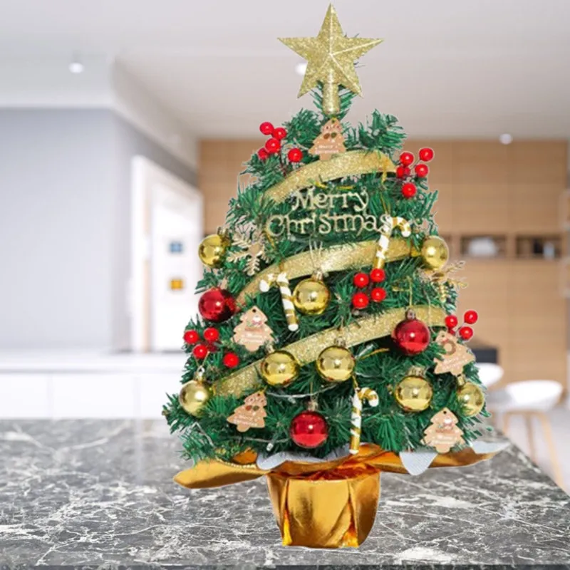 The Holiday Aisle® 55cm Small Desktop Christmas Tree Decoration Desktop Decoration Christmas Tree Diy Christmas Tree With String Lights - Wayfair Canada
