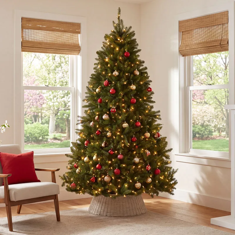 The Holiday Aisle® Leterra Dunhill Pre-Lit Fir Christmas Tree & Reviews | AllModern