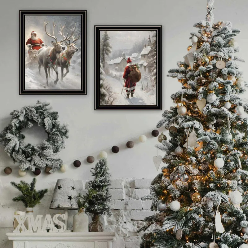 The Holiday Aisle® Trendy Decor 4U 2-Piece Vignette On The Eve Of Christmas  Framed Wall Art For Living Room, Holiday Wall Art Print - Wayfair Canada