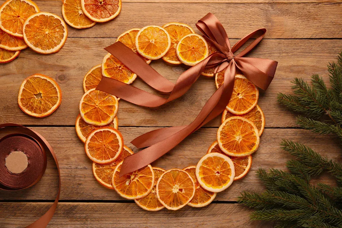 This Pretty DIY Transforms Dried Orange Slices Into a Festive Wreath