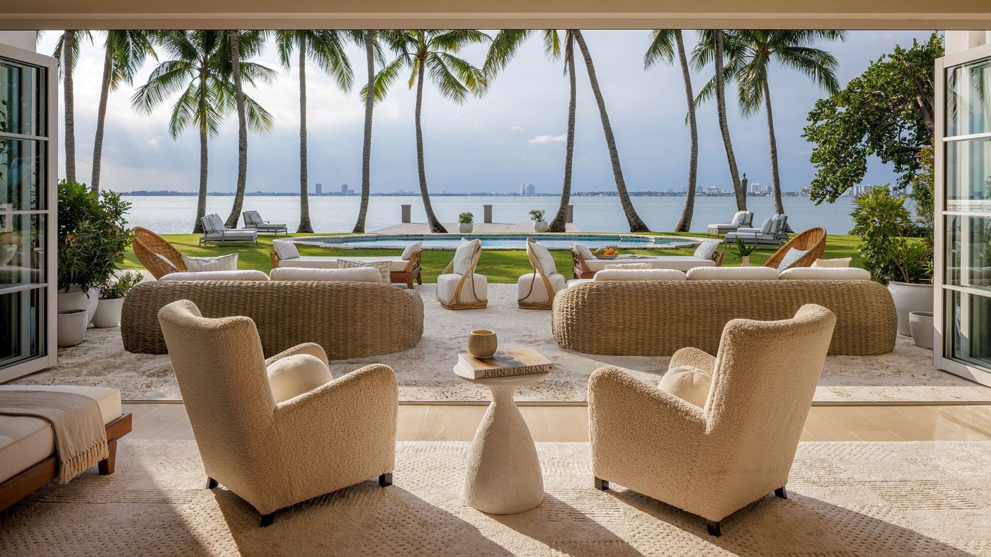 This Waterfront Miami Mansion With Earthy Interiors Is a Fashion Entrepreneur's Private Oasis | AD Middle East