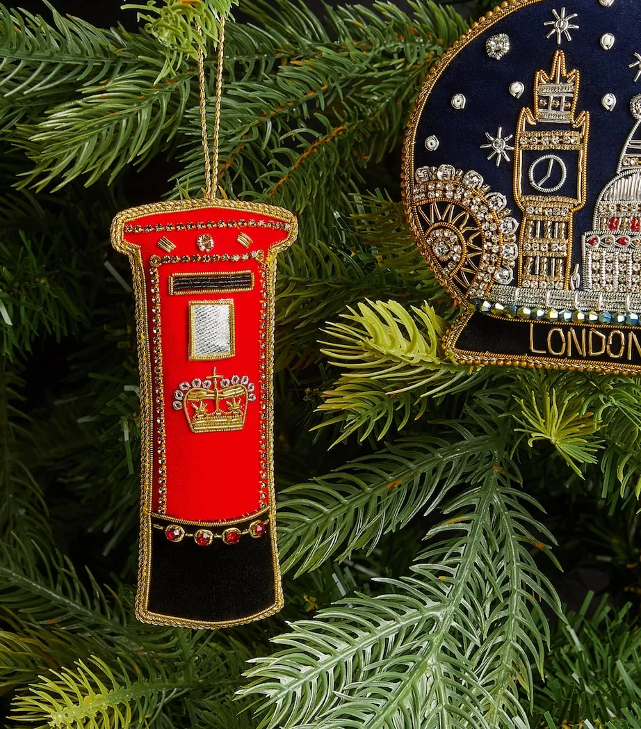 Tinker Tailor Beaded Post Box Tree Decoration | Harrods UK