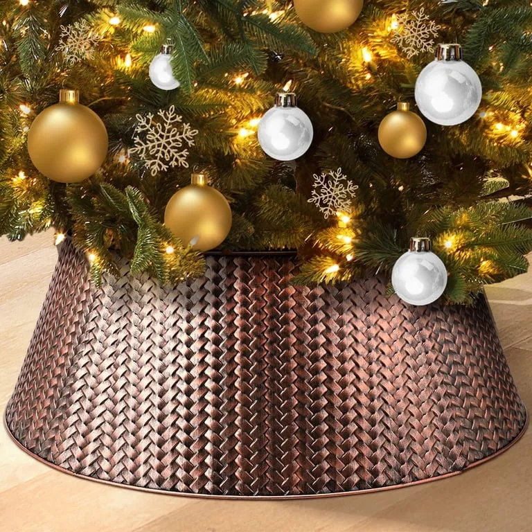 Tree Collar Brown Christmas Tree Tree Skirts Rustic Wood Christmas Tree  Collar, Collapsible Tree Skirt, Holiday