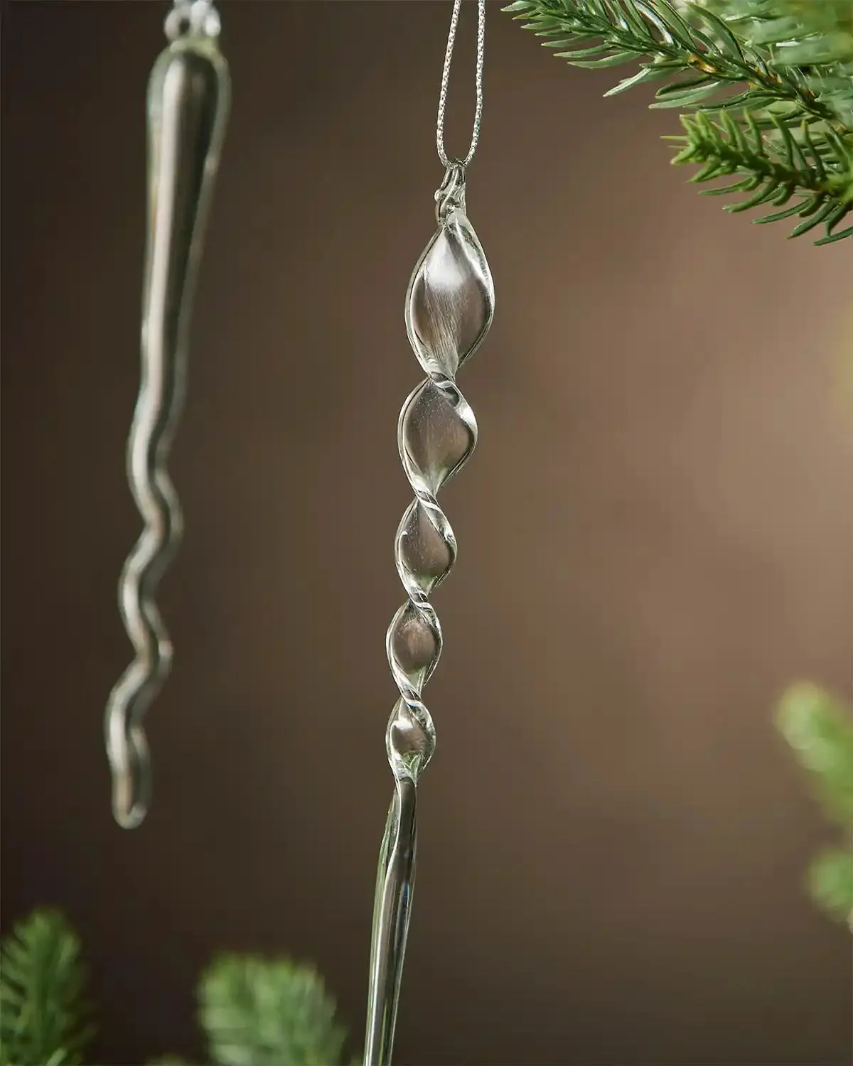 Tree Icicles Silver Icicles Set Of 20 Traditional Glass Icicle Decorations – We R Christmas