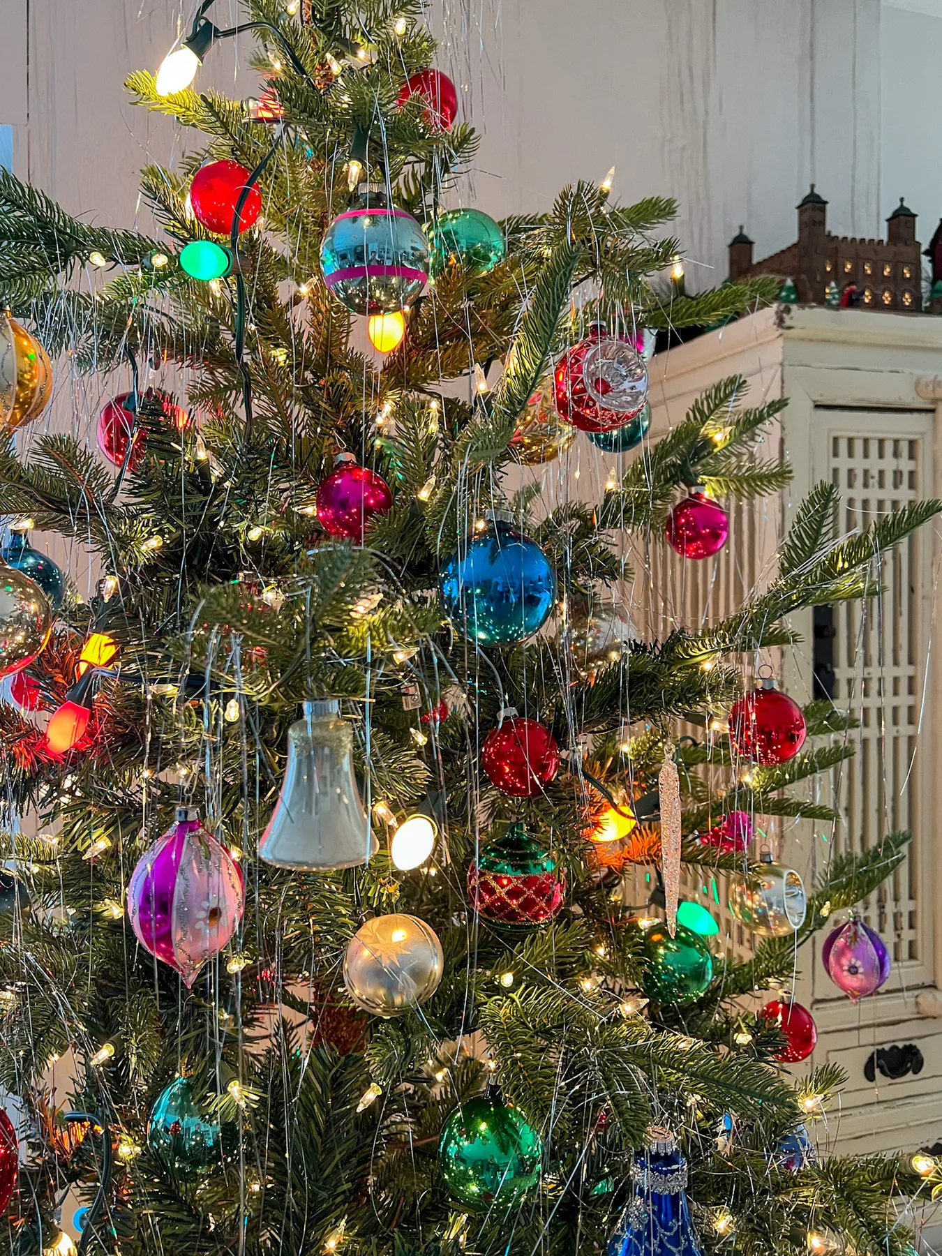 Tree Shiny Brite Garland Christmas Tree Tinsel Garland Soviet Christmas Tree Lights, Shiny Brite Ornaments, Xmas