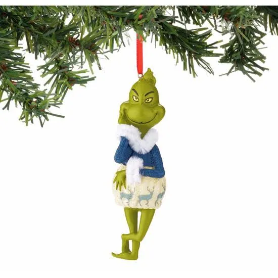 Universal Ornament - Dr. Seuss - Grinch Blue Deer Sweater - 4044923