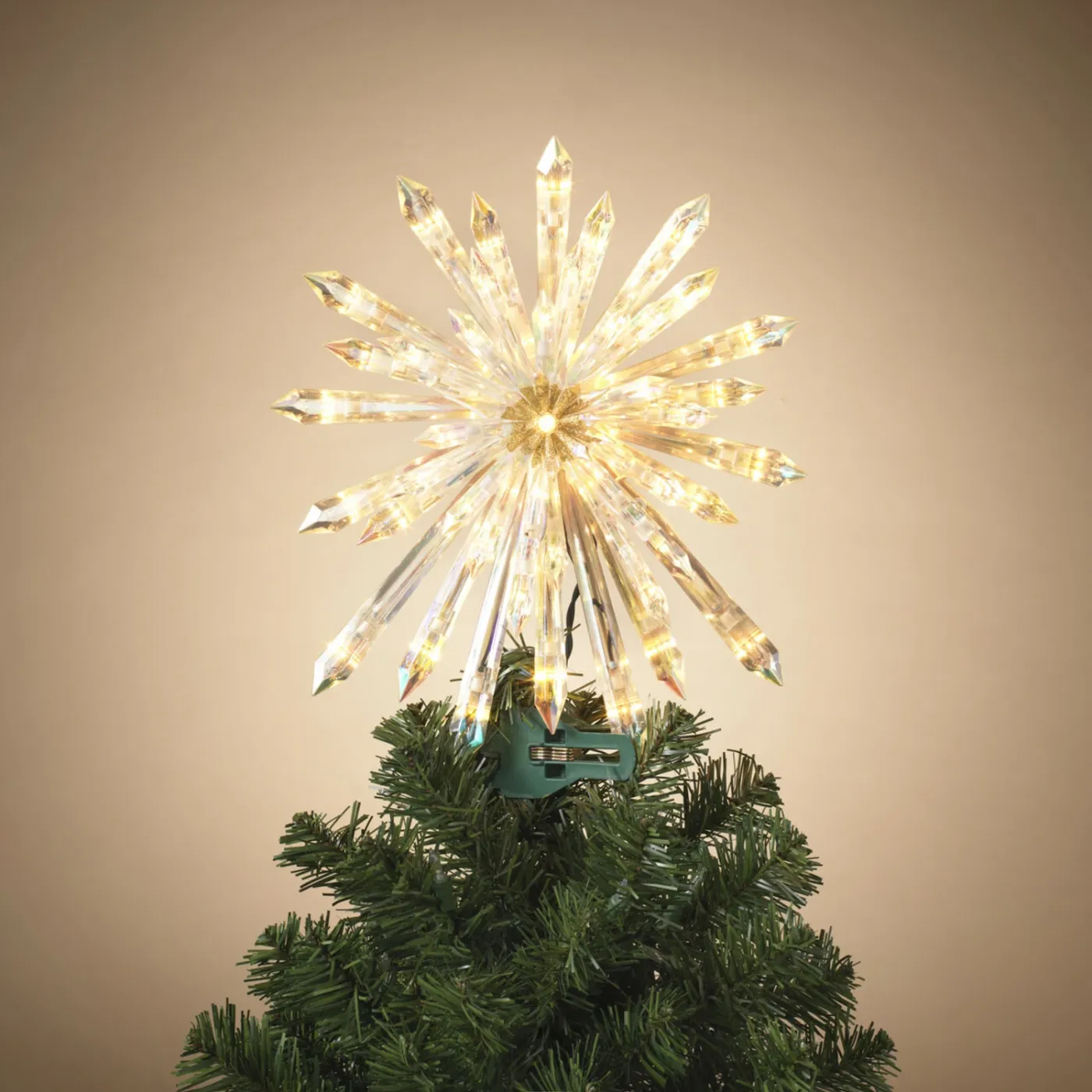 Usthejollychristmasshop.com | Fashion best design 13.5' Electric Lighted Glittered Crystal Starburst Christmas Tree Topper 2619000 in the Kentucky United States