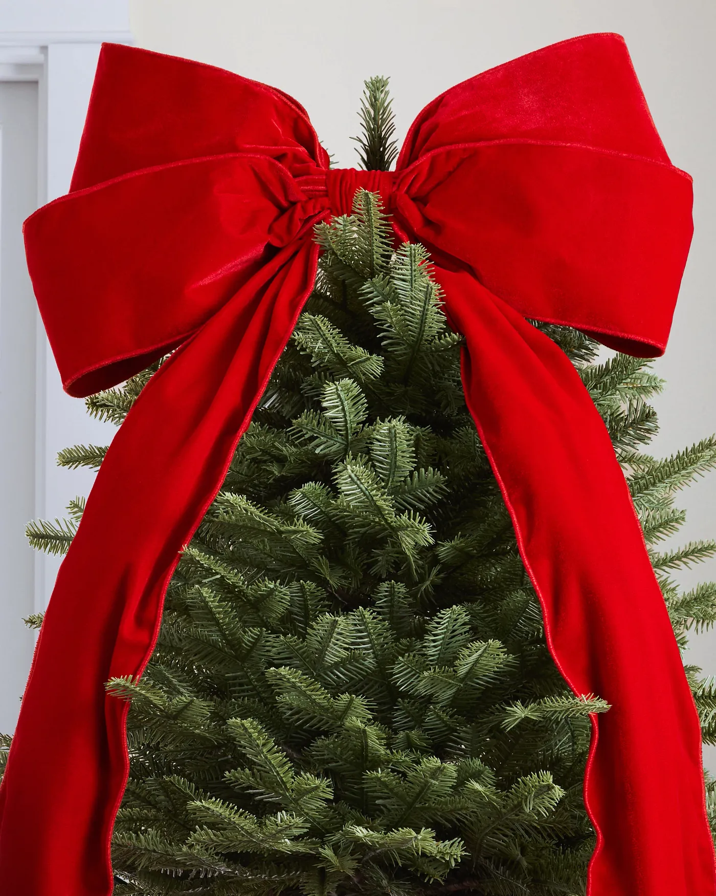Velvet Bow Christmas Tree Topper | Balsam Hill