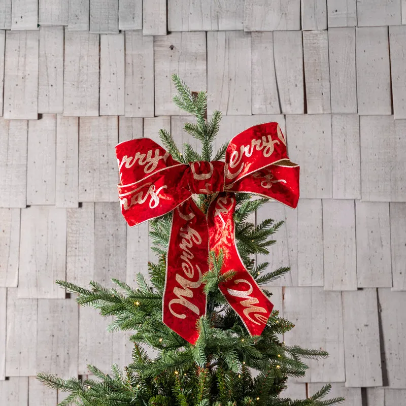 Velvet Trellis Wire Ribbon Red & Gold | Christmas Gift Wrap & Decor