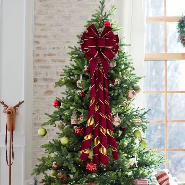 Velvet Wired Ribbon Luxury Velvet Christmas Ribbon for Gift Wrapping Christmas  Tree Decoration Crafts Wreaths Supplies,Christmas Tree Ribbon,Velvet Christmas  Ribbon,Xmas Ribbon,1 Roll,2.5'x78.7' - W