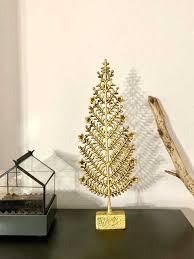 Vintage Brass Christmas Ornaments Tall Antique Brass Christmas Tree Ornament, Rustic Xmas Tree For Mantle Decor, Holiday Decorations, Vintage Festive Gift By