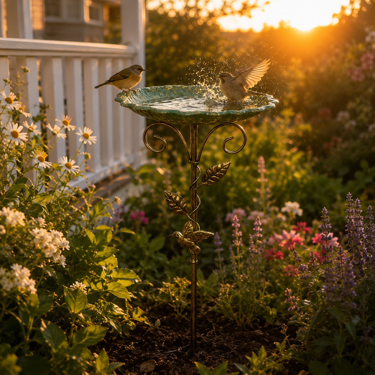 Vintage Mosaic Garden Bird Bath & Feeder – MapleManors