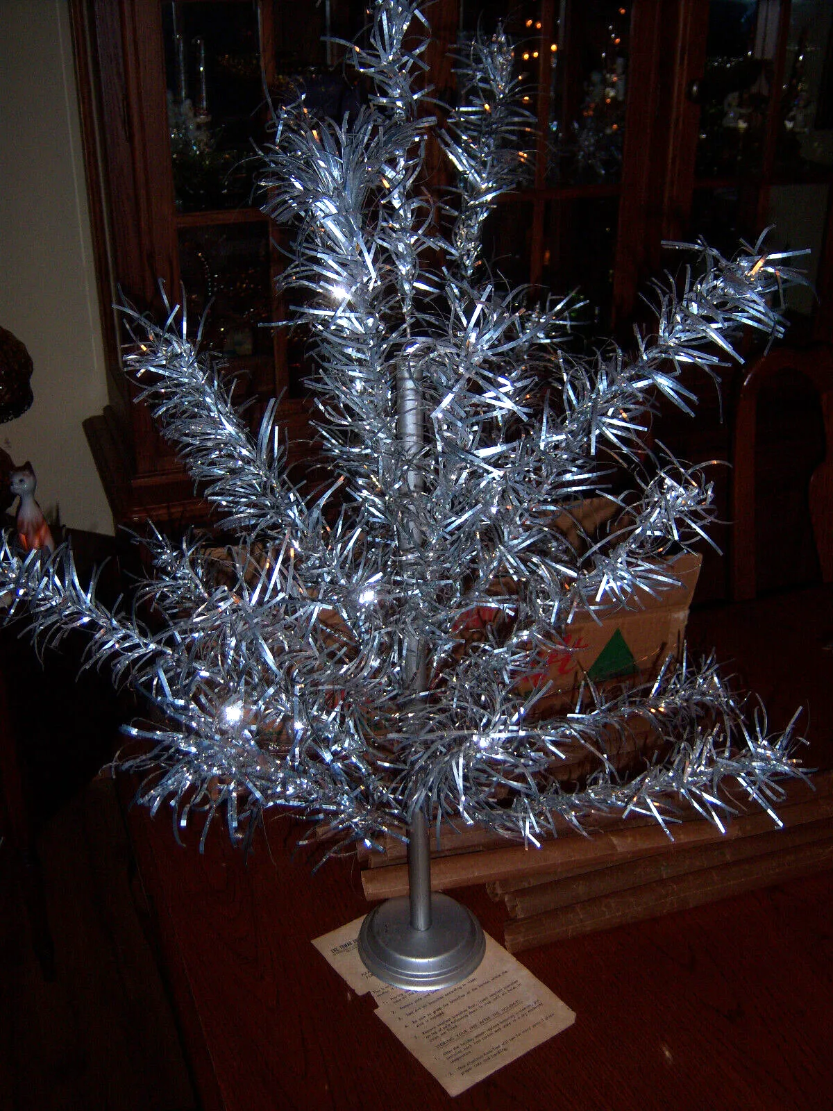 Vintage Tinsel Christmas Tree 1960 1950 - Etsy Vintage metal light up  Christmas tree 21\'