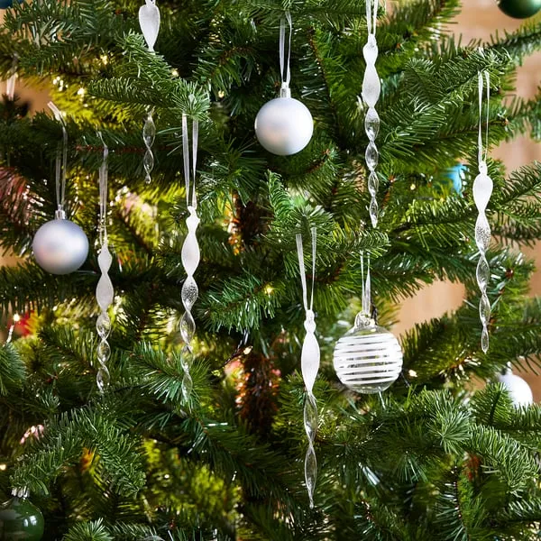 VINTERFINT tree ornament, icicle-shaped clear glass, 16 cm (6 ¼') - IKEA