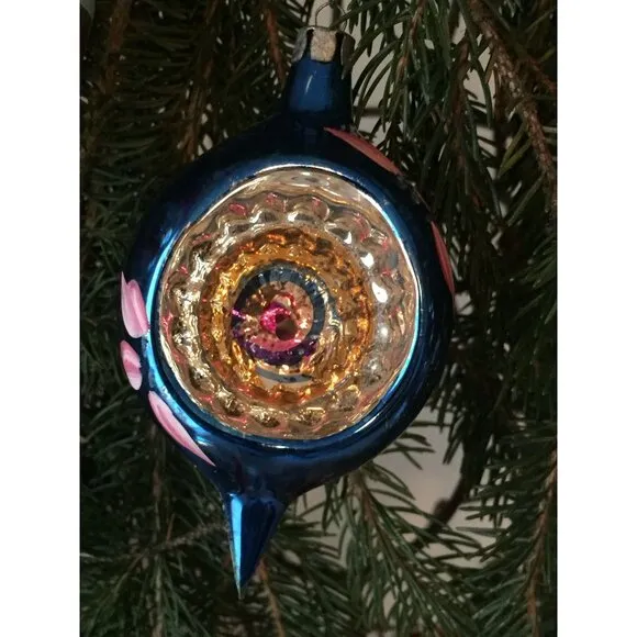 Vtg Five 1950\'s Christmas Tree Ornaments Different Shapes Sizes One of a  Kind