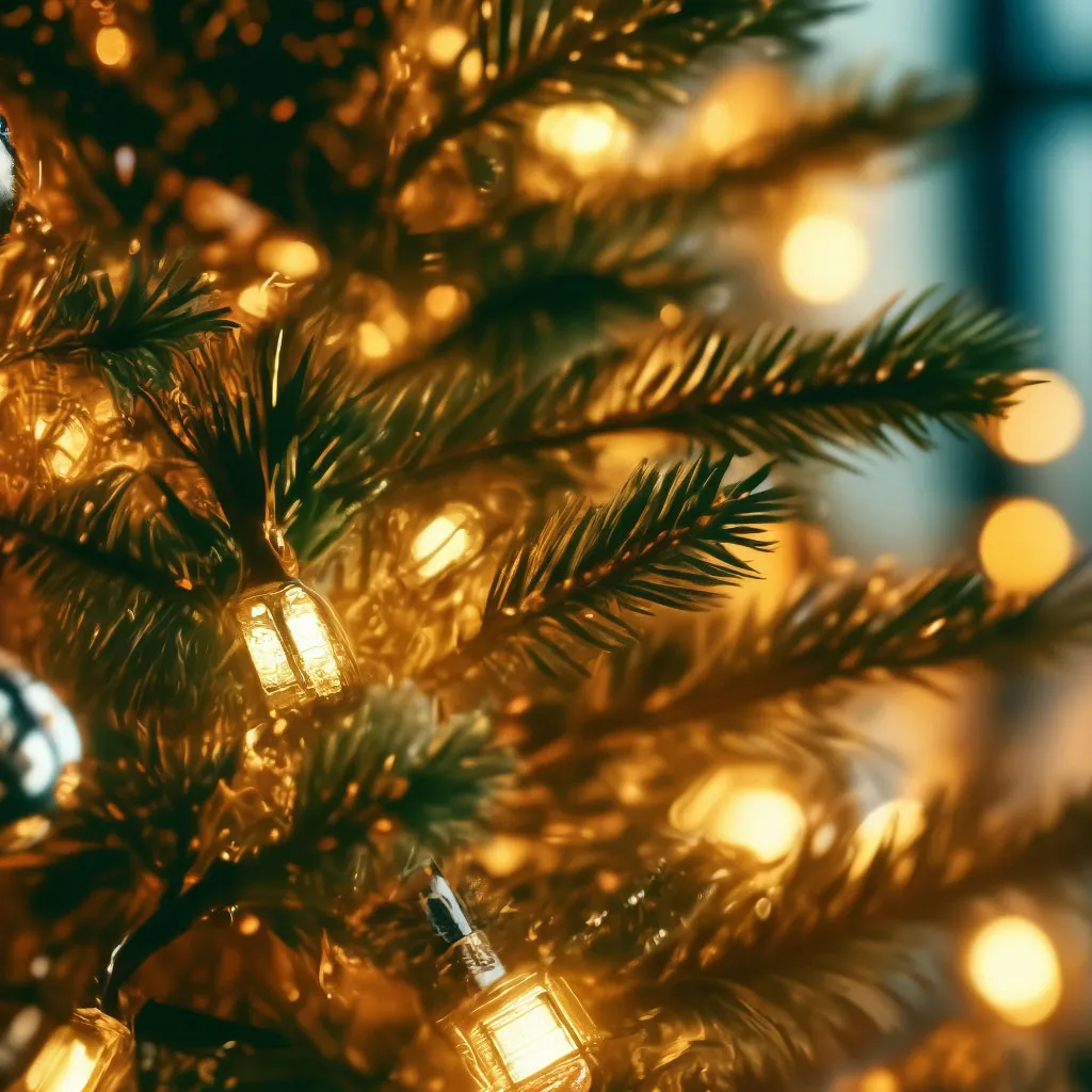 Warm 4K light New Year tree sophisticated details' — image created in Shedevrum