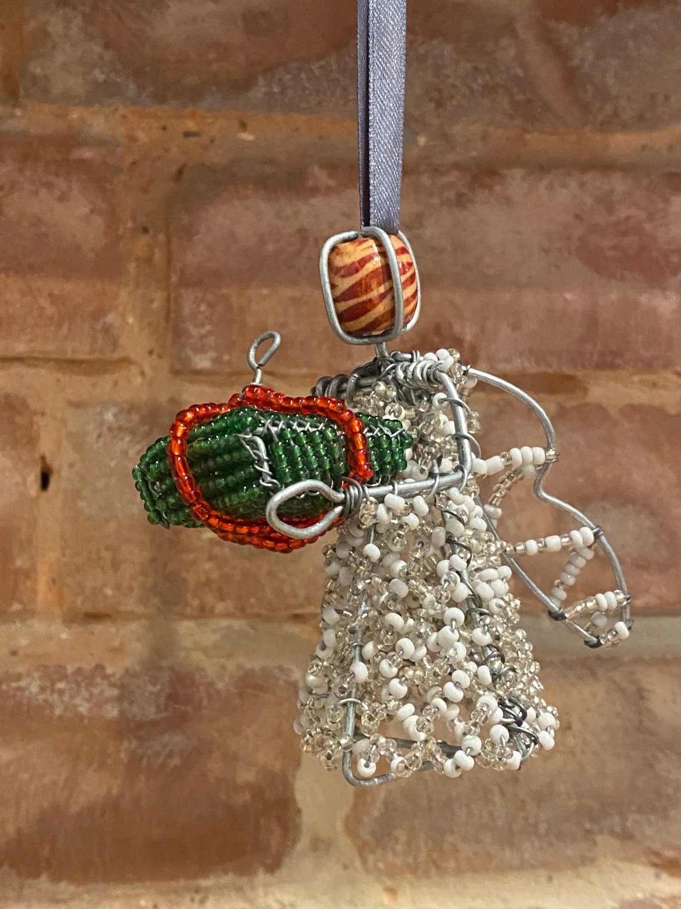 White Beaded Angel Christmas Ornament – Arise Africa