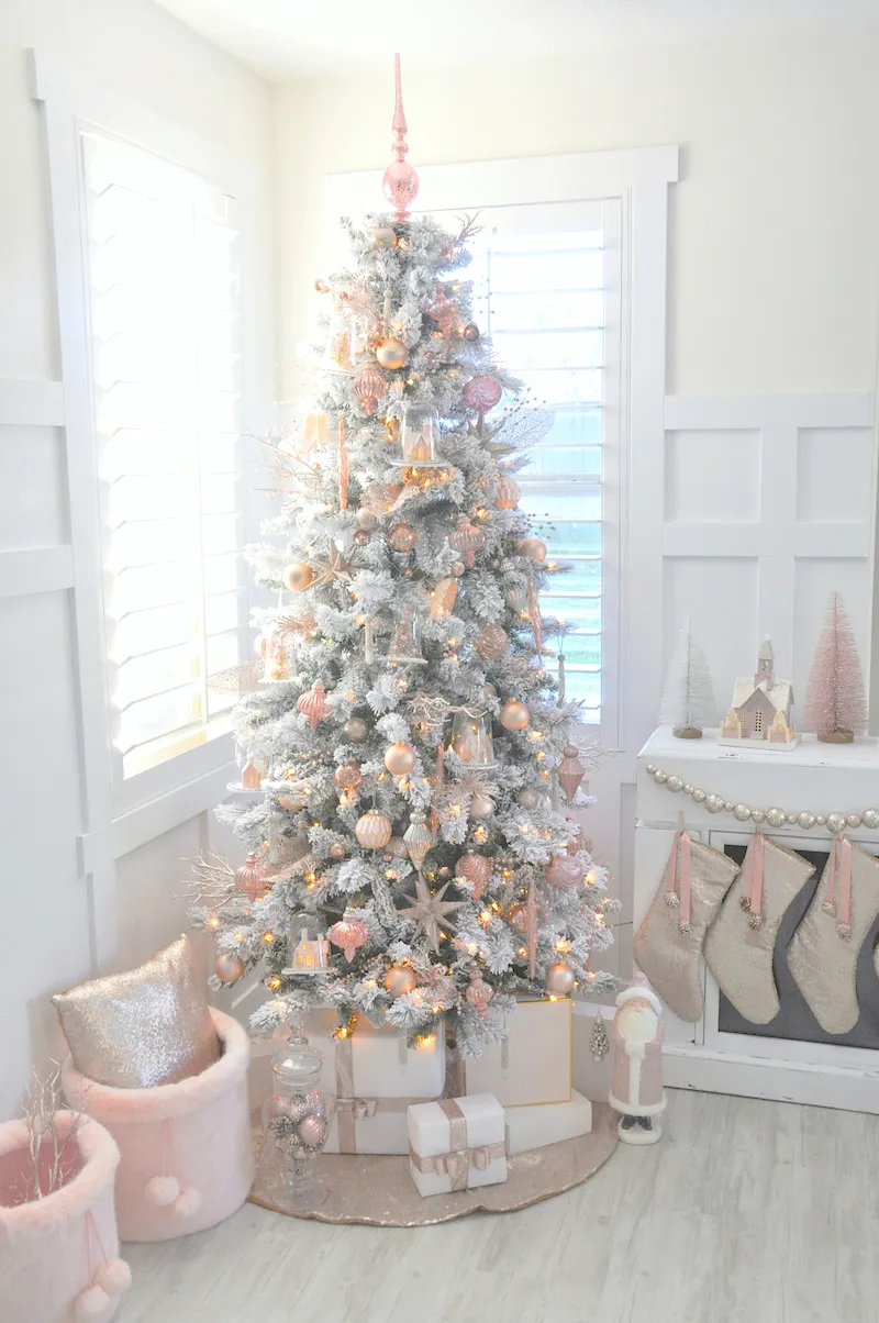 White Sellers And Rose Gold Christmas Tree Decorations | Innovative With